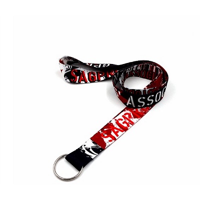 Polyester Neck Lanyard with Metal Split Ring