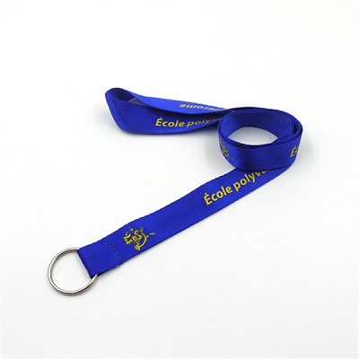 Polyester Neck Lanyard with Metal Split Ring