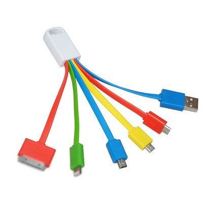 Colorful 5 in 1 USB Cable