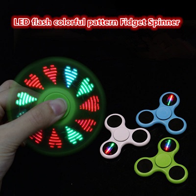 Different Patterns LED Flashing Fidget Spinners with Switch