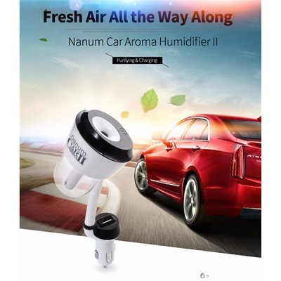 Car Aroma Humidifier Air Purifier With USB Car Charger