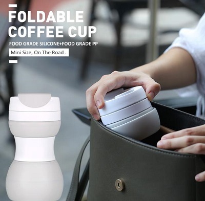 Environmentally Friendly Collapsible Silicone Coffee Cup