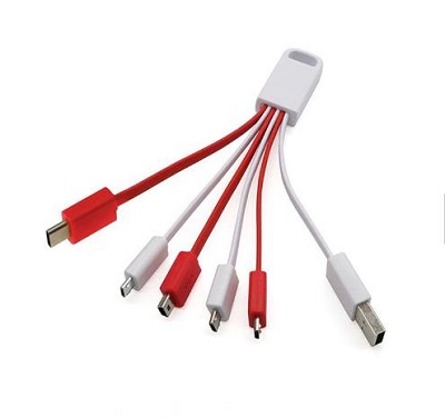All in one Multiple USB Fast Charging Cables with Print logo
