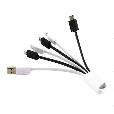 All in one Multiple USB Fast Charging Cables with Print logo