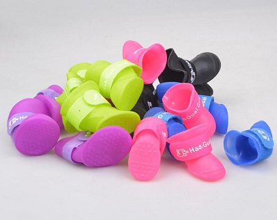 Waterproof Dog Rain Boots with Candy Colors