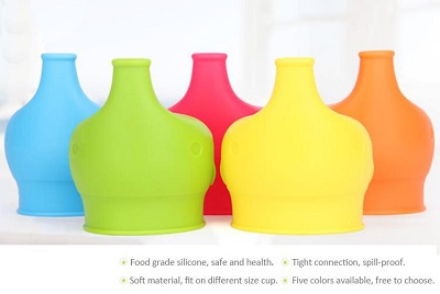 Silicone Cup Cover For Kids Food Grade Safety Sippy Lids