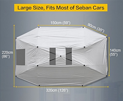 Custom Logo for Car Protect Umbrella Sun Shade Canopy Cover