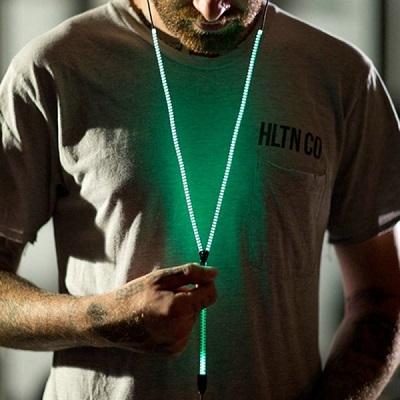 Metal Zipper Luminous Fluorescent Earphone