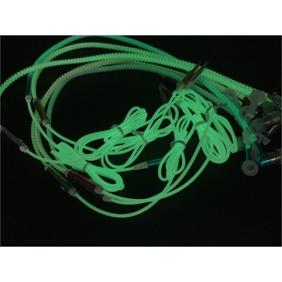 Metal Zipper Luminous Fluorescent Earphone