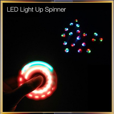 LED Flashing Fidget Spinners with Switch
