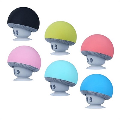 Silicone Mushroom Shape Waterproof Sucker Bluetooth Speaker