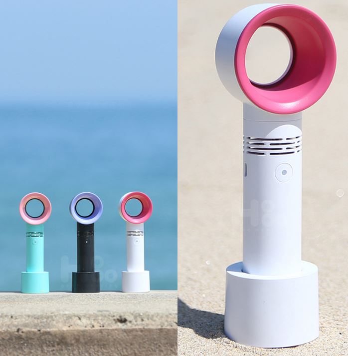 Portable Summer Air cooling Rechargeable USB Bladeless Mini Fan