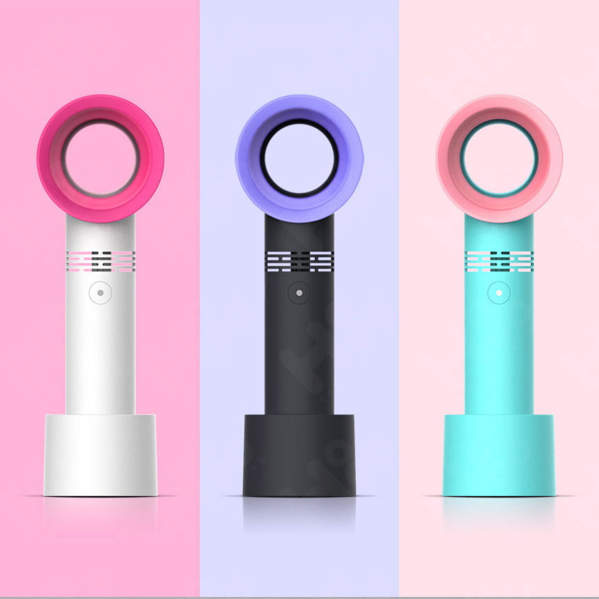 Portable Summer Air cooling Rechargeable USB Bladeless Mini Fan