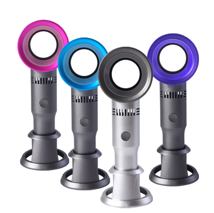 Phone Holder Portable Bladeless Handheld Fan