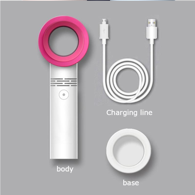 Portable Summer Air cooling Rechargeable USB Bladeless Mini Fan