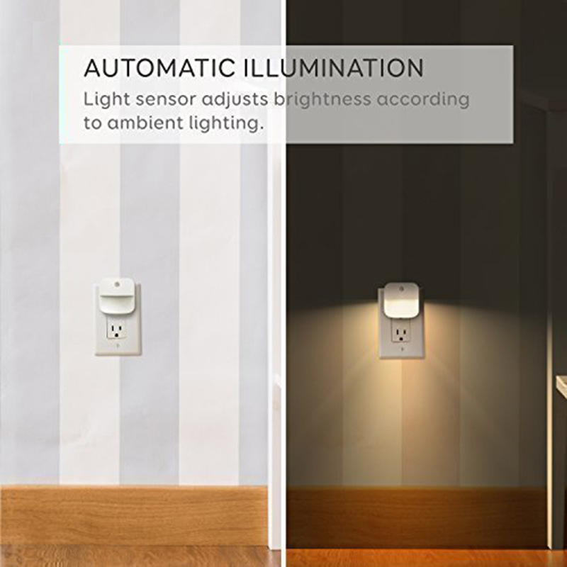 Multi-Function Night Light Sensor Switch Box with Warm/White LED for Bedroom/Bathroom/Kitchen