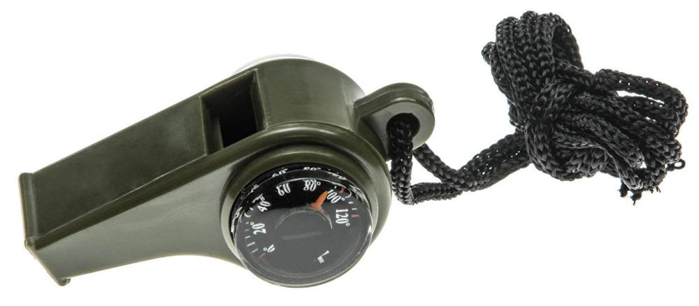 3 in 1 Survival Whistle with Compass and Thermometer Function