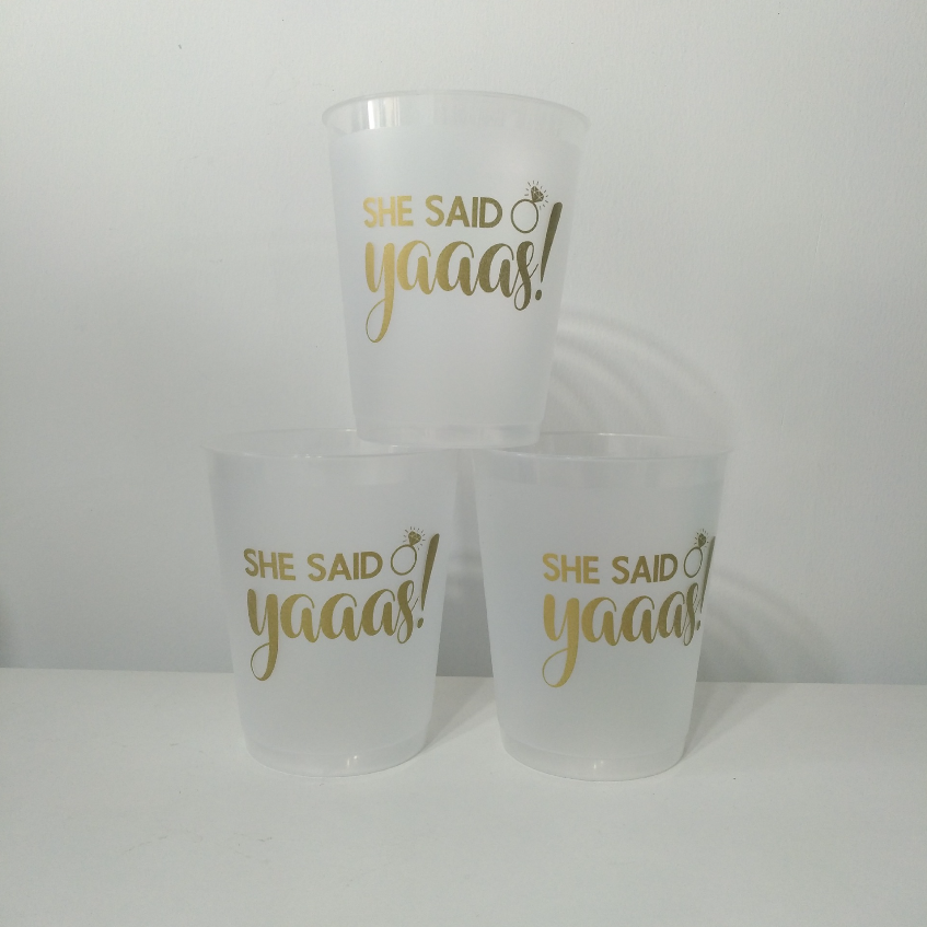 16OZ Frost Reusable Plastic Cup
