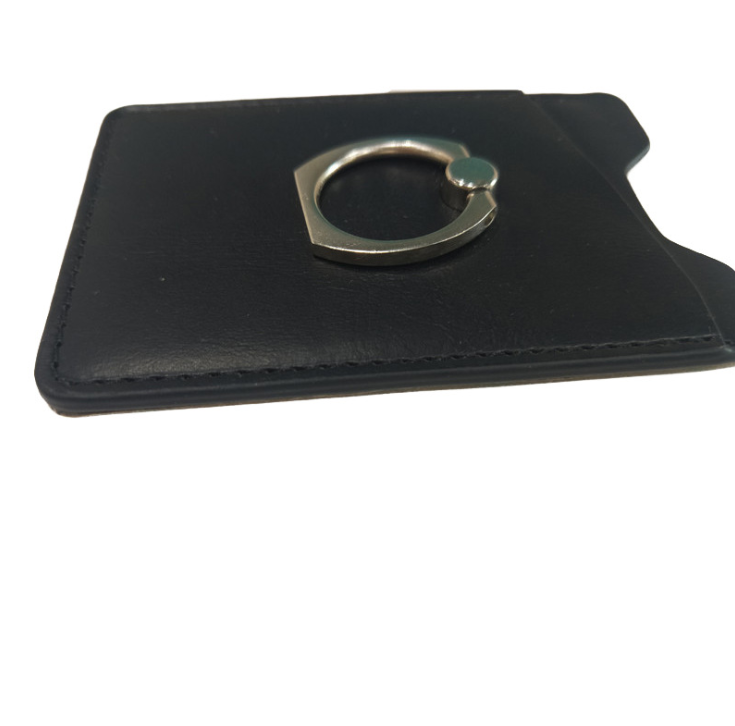 PU Leather Cell Phone Wallet with Ring Stander