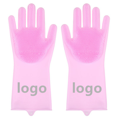 Silicone Brushed Dishwashing Gloves